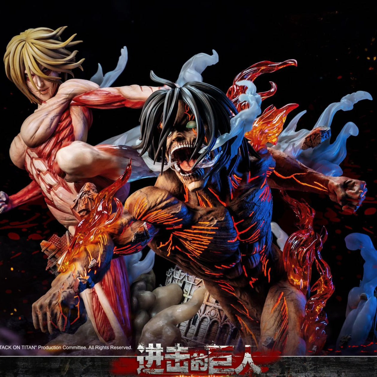 Jimei Palace Attack On Titan Eren Yeager vs Annie Leonhart | One Piece  Treasure GK